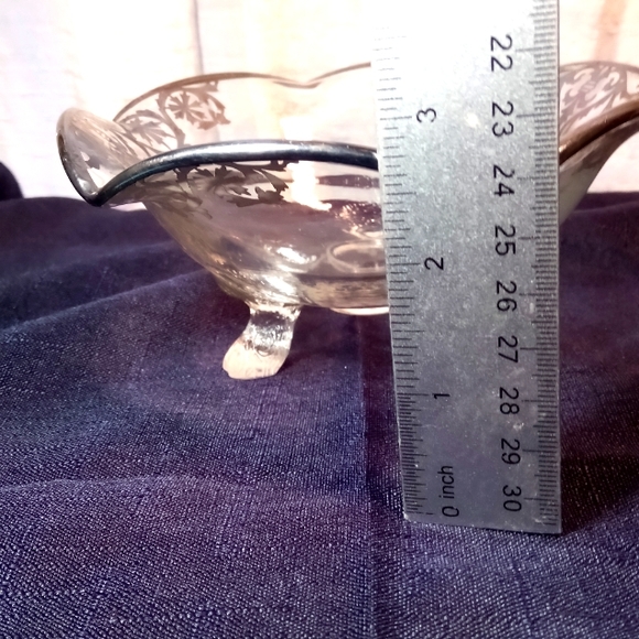 Silver City Clear Glass Silver Overlay "Flanders Poppies" Duo - Picture 5 of 11